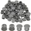 PATIKIL Tappi Copriforo, 48Pz 3/8 (10mm) Tappi per Fori in Plastica Copriforo a Vite Scrivania Fibbia Bloccaggio Inserto per Mobili Fori Armadio Cucina, Grigio
