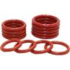 Generico O-ring In Silicone VMQ Guarnizione Di Tenuta Rossa CS 1/1,5/2/2,4/3,1 Mm Rondella Idraulica Resistente Al Calore(O Ring 100pcs,OD 20mm CS1.5mm)