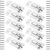 JIAYUET Chiavistello in acciaio inox per cancello interno con viti, 50 x 30 mm, confezione da 10, argento