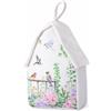 MIJOMA Fermaporta in tessuto felpato, 1 kg di peso, design divertente e accattivante per una decorazione elegante (casa, giardino degli uccelli, bianco)
