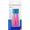 Curaprox CS 5460 Spazzolino da denti-per set da viaggio/Ultra Soft Rimozione della placca/Rosa-Blu/Ricarica Duo-pack/Made in Switzerland