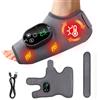 VeftBltrem Massaggiatore elettrico 4 in 1, massaggiatore per piedi, 3 modalità e 6 livelli di calore, massaggiatore portatile senza cordless con batteria da 3000 mAh per caviglia, tallone, suola, dorso dei piedi