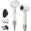 Hahimify Asciugacapelli Ionico 160.000 giri/min con Diffusore, 59 dB, Bianco | Motore brushless 160.000 giri/min, 4 temperature/2 velocità; per ricci e lisci, casa/viaggio, con diffusore.