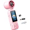 YPBEW Videocamera compatta con ventola integrata, schermo 1080P e regolabile per uso quotidiano all ' aperto e vlog Preparazione dessert Frusta da cucina Frusta portatile