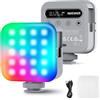 NEEWER BASICS BL60C Luce Video RGB Magnetica, Faretto Fotocamera RGB a 360° | Mini LED, CRI96+ 2500-9000K 18 Modalità Scena, 3 Cold Shoe, 1/4, Ricaricabile 2000mAh, Luce Portatile per Foto Selfie Tripod
