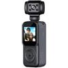 MuchLuckystar Action Camera, 4K Ultra HD palmare con notte per avventure all'aria aperta, impermeabile sport registrazione video Body Cam