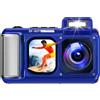 Maxmango V08 Pro 49FT Macchina Fotografica Subacquea - 8K 90MP WiFi Macchina Fotografica Digitale, 2.8'' Touchscreen Robusta Antipolvere Antiurto per Snorkeling, 32GB Fotocamera Digitale, Blu