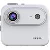Tidgel Action Camera 4K con schermo a ribalta, stabilizzazione dell'immagine HD per ciclismo e vlogging, panorama a 360°, tipo C, 800 mAh (bianco 32 G)