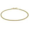 CARISSIMA Cavigliera da donna in oro giallo 9 ct con catena curb semi-forata, 24 cm