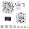 FANCH Orecchini in Moissanite 0.6-2ct per Donne Uomo Argento 925 Brillante Taglio Rotondo D colore VVS1 Creati Diamante Orecchini 18K Oro Bianco Placcato Orecchini Ipoallergenici 8MM con Scatola