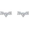 Aotiwe Earrings 925, Silber Ohrringe Damen Ohrstecker Geometrisch mit Zirkonia Damen Geschenk