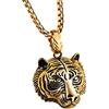 Caimeytie Collana lunga da uomo con ciondolo a forma di tigre, in acciaio inox, 60 cm, regalo per uomo, Acciaio inossidabile, Nessuna pietra preziosa
