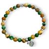 Gerba Jewels Bracciale con filo elastico pietre dure e argento