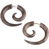 81stgeneration Orecchini a Spirale in Legno | Finti Orecchini Tribali in Legno per Donna | Barelle Finte per Uomo | Orecchini a Cerchio Falsi | Gioielli Surfer Emo | Orecchini Boho Fatti a Mano
