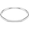 Swarovski Dextera Bracciale Rigido, con Cristalli, Taglio Round, Forma Ottagonale, Chiusura Tilt Up, Taglia L, Placcatura in Tonalità Rodio, 18,3 cm, 6,2 x 5,4 cm, 0,4 x 6,8 cm, 4 cm