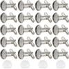 GOMAKERER 20pz gemello A Cupola Vuota In Ottone e 20pz cabochon Rotondi In Vetro, Kit per Realizzare Gemelli con Gemelli Rotondi Grossi In Platino, Regalo Aziendale Elegante per Uomo Fai-Da-Te