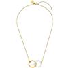 Purelei Collana Infinity Pearl - impermeabile e regolabile | catena in acciaio inox con anelli intrecciati e perline | placcatura in oro 14 K/18 carati | simbolo di legame e eternità, Eine Grösse