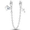Unique Catena di Sicurezza Occhio di Horus e Ankh in Argento 925 per Pandora