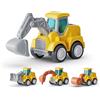 CARLORBO Camion Giocattolo per Bambini 2 anni, Trattore Giocattolo Macchinine giocattolo per bambini da 18 Mesi a 1 2 3 4 5 anni, Veicoli da gioco per bambini ABS per ragazzi Ragazze Regalo(4 pezzi)