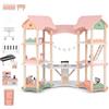 HOMASIS Casa delle Bambole in Legno per Bambini, Bella Casa da Sogno Principessa per Bambole, Casseta da Gioco per Bambini 3+ Anni (Modello 1, 100 x 48 x 85,5 cm)