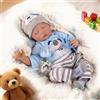 vinyle Bambola neonata realistica da 22 pollici (55 cm) in morbido silicone, vinile e cotone; bambola neonata realistica con gli occhi chiusi, adatta a bambini dai 3 anni in su