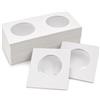 Uteruik Set da 50 cartoncini per Monete 5 x 5 cm con Finestra Mylar 25 mm