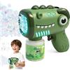 TaimeiMao Dinosauro Pistola per Bolle,Sparabolle di sapone,Spara bolle di sapone automatico,Dinosauro Macchina per Bolle di Sapone con Soluzione,Pistola spara bolle di sapone,Per Compleanno,Feste,Matrimonio