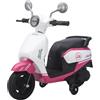 TCARAIWEN Moto Elettrica Bambini, Motorino Elettrico per Bambini 6V per Bimbi 1-3 Anni, Mini Moto Giocattolo con Ruote di Supporto, Musica & Faro (Rosa)