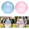 Wxeadu 2 Pezzi Palla Gonfiabile, 120cm Palloni Gonfiabili Giganti XXL, Grande Palloncini Trasparenti, Giganti TPR Pallone Gonfiabile Gigante per Feste All'Aperto con Palloni da Spiaggia (Blu, Rosa)