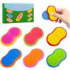 Kuvarix Giocattoli magnetici antistress, 6 pezzi di pietre sensoriali, palline magnetiche, giocattoli antistress, giocattoli sensoriali in silicone per adulti con ADHD, ansia e autismo
