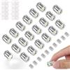 BTFO 20pz Mini Luci LED, Luci LED in Miniatura a Batteria con 10 Batterie e 20 Cuscinetti Adesivi Micro Faretto per Artigianato Esposizioni Opere d'Arte (Bianco Freddo)