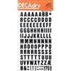 APLI DD12F Lettere Maiuscole Trasferibili, Nero, 12 mm