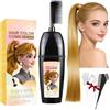 Generico 3-In-1 Comb For Hair Coloring With Integrated Brush, Portable Dye Comb For Gray Hair Coverage,Waterproof And Sweatproof,No Mix Dye Applicator, Instant Root Touch-Up Stick. (golden brown, 7.5*4.5*20)