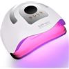 Generico Lampada Unghie Professionale SUN X26 Max 380W - UV/LED 42 Doppie Perle, Asciugatura Rapida, 4 Timer, Sensore Smart - Per Gel, Semipermanente, Ricostruzione - Manicure & Pedicure