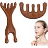 BLPRKOT 2 Pezzi Massaggiatore Cuoio Capelluto, Scalp Massager Scalp Scalp Massager Wooden Massage Comb with Wide Teeth Round Teeth Comb for Leather Massager