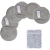 KinHwa Panno Microfibra Viso Dischetti Struccanti Lavabili Pad Struccante Lavabile 6Pezzi Grigio chiaro