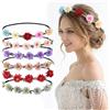 YEAMLTE Floreale di Corona per Capelli, 6 Pezzi Coroncina Fiori, Multicolore Fasce Fiore Elastico, Cerchietto Ghirlanda Boho, Fiori Artificiali, per Vacanze Estive al Mare e Banchetti di Nozze (B)