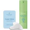 PLANTIFIQUE Gua Sha Viso Acciaio Inox - Guasha Pietra Massaggiatore Antirughe & Siero Viso Jojoba Massage Bio Oil - Prodotti Skincare Idratante Antirughe i Antimacchie Contorno Occhi, 30 ml