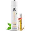 GK Hair Cheratina Globale Olio all'Argan 0.34 Fl Oz + Moisturizing Conditioner 300ml - Riparazione Capelli Secchi, Crespi e Danneggiati, Idratazione Profonda, Protezione Colore, Senza Parabeni e Solfa