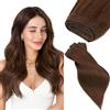 Rich Choices Extension Capelli Veri Tessitura Cucite Capelli Veri Lisci Remy Human Hair 100g 20cm Bundles Extensions Professionali #4 Marrone Cioccolato