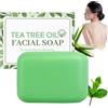 VRYNDH Sapone Tea Tree Antibatterico - Saponetta Naturale per Corpo e Viso, Tea Tree Soap per Pelle Grassa, Detergente Quotidiano Uomo e Donna