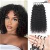 Renyarch Miracle Deep Wave Mini Knots Crochet Human Hair Bundles for Black Women 14 Pollici Crochet Human 125g 100c Black Water Wave Wet and Wavy Invisible Knotless Curly Extensions