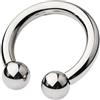 AMAZBEE Anelli per testicoli del pene per uomini con perle di massaggio a testa tonda, anello per glande con ciondolo per scroto in 4 misure, anello per cazzo SM bondage sex toys per uomini (Silver,38mm)