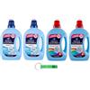 Beni Culinari 4 confezioni di test Felce Azzurra Lavatrice Classico + Active Color,Liquido Detersivo liquido per lavatrice Efficace a freddo, 32 lavaggi 1595 ml + portachiavi Beni Culinari