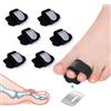 XFSRG 6 Pezzi Separa Dita Piedi Correttore in Nylon per Dito a Martello Raddrizza Dita Piedi per Tutore e Sollievo (Nero)