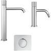 Jacuzzi Set miscelatori lavabo alto bidet ed incasso doccia una uscita Jacuzzi Rubinetteria Armonia Grip cromati per piletta click clack