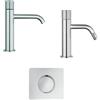 Jacuzzi Set miscelatori lavabo bidet ed incasso doccia una uscita Jacuzzi Rubinetteria Armonia Grip cromati per piletta click clack