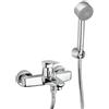 Arcdesign Selection Miscelatore gruppo vasca con kit doccia forma quadra cromo