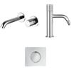 Jacuzzi Set miscelatori lavabo a muro bidet ed incasso doccia una uscita Jacuzzi Rubinetteria Armonia Grip cromati per piletta click clack