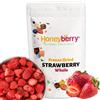 Honeyberry Fragole Liofilizzate Intere 100g - Frutta Liofilizzata - Frutta Secca Liofilizzata - Fragole Disidratate ed Essiccate Perfette per Dolci, Decorazioni per Torte, Snack, Muesli e Dessert